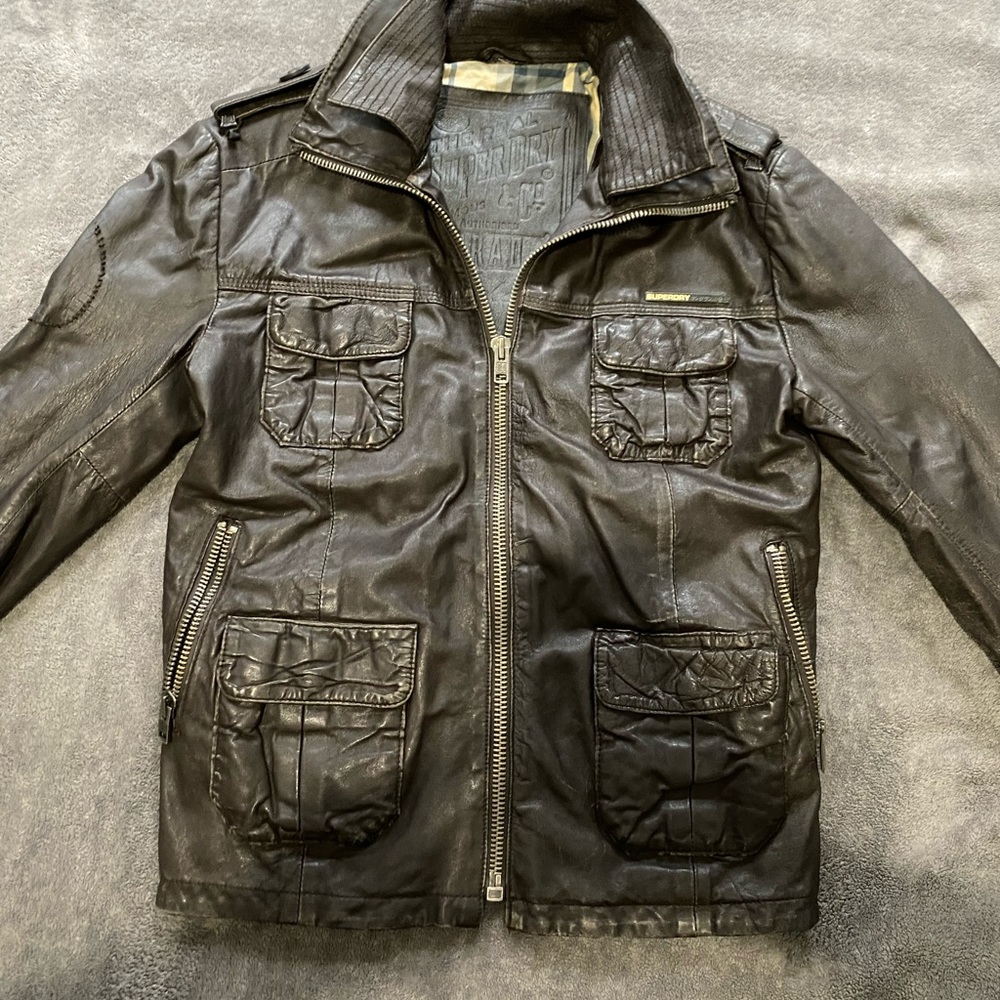 Super dry leather jacket